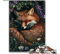 Puzzle da 1000 pezzi per adulti, Volpe della foresta, ideale per gli innamorati, perfetto regalo di Natale, Capodanno, San Valentino, 50X75cm