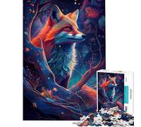 Puzzle da 1000 pezzi per adulti volpe galassia natura gioco per famiglie stimola la memoria compleanni e occasioni speciali (dimensioni 50x75cm)