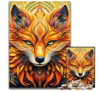 Puzzle da 1000 pezzi per adulti, Volpe gialla, puzzle in legno, ideale come decorazione fai da te e come regalo rompicapo, 50x75CM/19,68x29,52 pollici