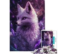 Puzzle da 1000 pezzi per adulti Volpe incantata al chiaro di stella puzzle per ragazzi gioco pratico per migliorare la memoria regalo per amici e familiari (dimensioni 38x26cm)