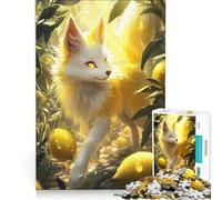 Puzzle da 1000 pezzi per adulti "Volpe limone nel frutteto" giochi educativi allena la mente e la mano collezione d'artista belle arti 38x52cm