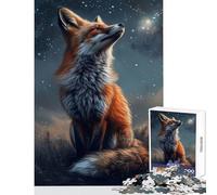 Puzzle da 1000 pezzi per adulti Volpe nella foresta Decorazione per la casa Giocattoli Regalo divertente Gioco pratico Decompressione intellettuale Dimensioni 38x52cm