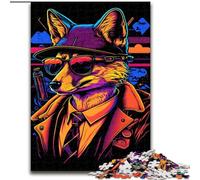 Puzzle da 1000 pezzi per adulti Volpe Rossa Dottore Gangster in legno, idea regalo unica fai da te per la casa 50x75cm Attività per adulti e famiglie, regalo fai da te per la casa