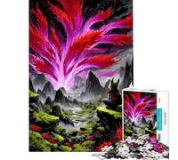 Puzzle da 1000 pezzi per adulti Volpe Spirito che Osserva l'Esplosione di Energia Gioco per Famiglia Sfida Difficile Regalo per Amici e Familiari (Dimensioni 38x52cm)