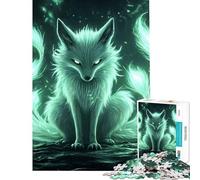 Puzzle da 1000 pezzi per adulti Volpe Verde Mistica Sfida Educativa Difficile Gioco Rilassante Adatto a partire dai 14 anni (38x26cm)