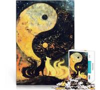 Puzzle da 1000 pezzi per adulti Volpi Yin Yang per il giocattolo di sfida del gioco educativo perché è ideale come regalo per tutta la famiglia 75x50cm