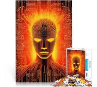 Puzzle da 1000 pezzi per adulti Volto cibernetico Aiuta il cervello ad allenare i giocattoli che creano dipendenza per coltivare la pazienza Adatto alle coppie 50x70cm