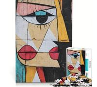 Puzzle da 1000 pezzi per adulti volto di donna cubista di Picasso gioco per famiglie rilassante e stimolante per la mente collezione d'artista belle arti 38x26cm