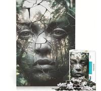 Puzzle da 1000 pezzi per adulti volto frammentato apparentemente nel bosco gioco educativo difficile e stimolante collezione d'artista belle arti 38x26cm