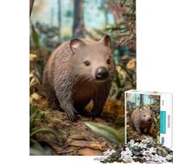 Puzzle da 1000 pezzi per adulti vombato nella foresta giocattolo educativo gioco di velocità manuale ottimo regalo (dimensioni 38x52cm)