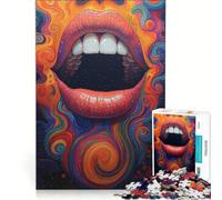 Puzzle da 1000 pezzi per adulti, Vortice Cosmico Labbra, Gioco divertente, Analisi e Logica, Adatto per la decorazione della scrivania 38x26cm