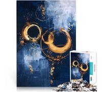 Puzzle da 1000 pezzi per adulti Vortici di oro audace Giocattoli educativi per l'apprendimento Giochi per famiglie Un'opera d'arte 38x26cm