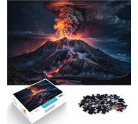 Puzzle da 1000 pezzi per adulti Vulcano di lava in eruzione giocattoli educativi per l'apprendimento perché è ideale come regalo per tutta la famiglia 75x50cm