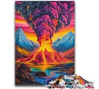 Puzzle da 1000 pezzi per adulti Vulcano in eruzione 1000 pezzi per adolescenti, giochi educativi Decorazione per la casa Regalo di compleanno, regali, arte murale (50x75cm)