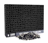 Puzzle da 1000 pezzi per adulti, vuoto puro puzzle nero, difficoltà infernale, sfida difficile, monocolore, regali per giovani e amanti del puzzle