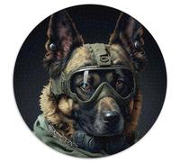 Puzzle da 1000 pezzi per adulti War Dog, puzzle in cartone, regalo perfetto per compleanni, feste e decorazioni per la casa (67,5x67,5cm)