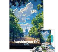 Puzzle da 1000 pezzi per adulti Washington DC USA Campidoglio giochi rilassanti giocattoli educativi opere d'arte regalo vacanza a casa per passare il tempo (dimensioni 50x75cm)