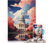 Puzzle da 1000 pezzi per adulti WASHINGTON Dipinto ad olio Giocattoli di gioco impegnativi con pezzi completamente interconnessi di forma casuale 75x50cm