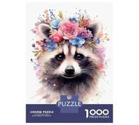 Puzzle Da 1000 Pezzi Per Adulti Watercolor Raccoon Art Puzzle Antistress Giocattoli Difficili Regali Unici Per Compleanno E Natale 70x50cm/1000pcs