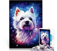 Puzzle da 1000 pezzi per adulti West Highland White Dog giocattolo educativo per alleviare lo stress, 26 x 38 cm, gioco impegnativo e gioco di famiglia