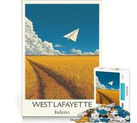 Puzzle da 1000 pezzi per adulti, West Lafayette Indiana, decorazione da parete, difficile, compleanno e Natale 38x52cm