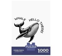 Puzzle Da 1000 Pezzi Per Adulti Whale Hello There! Black And White Puzzle Per Adulti Giochi Rilassanti Sfida Difficile Regalo Di Compleanno, Regali, 52x38cm/1000pcs