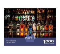 Puzzle Da 1000 Pezzi Per Adulti Whiskey Bottles on Bar Counter Puzzle Per Adulti Gioco Per Famiglie Corsa Di Velocità Manuale Sfida Da Completare 38x26cm/1000pcs