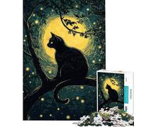 Puzzle da 1000 pezzi per adulti "Whispering Night Whiskers" gioco educativo stimolante per l'intelletto ideale come regalo di compleanno o per passare il tempo in casa (dimensioni 38x52cm)