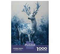 Puzzle Da 1000 Pezzi Per Adulti White Deer In Forest Puzzle Per Adulti Gioco Per Famiglie Decorazione Da Parete Per Compleanno, Natale 52x38cm/1000pcs