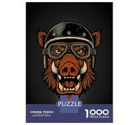 Puzzle Da 1000 Pezzi Per Adulti Wild Boar Biker Puzzle Per Adulti Gioco Pratico Analisi E Logica Difficile E Stimolante 52x38cm/1000pcs