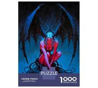 Puzzle Da 1000 Pezzi Per Adulti Winged Demonic Lilith with Serpent Puzzle Per Adulti Gioco Rompicapo Difficile Sfida Educativa Difficile 70x50cm/1000pcs