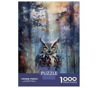 Puzzle Da 1000 Pezzi Per Adulti Wise Owl in Misty Forest Puzzle Per Adolescenti Gioco Per Famiglie Migliora La Memoria Difficile E Stimolante 70x50cm/1000pcs