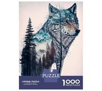 Puzzle Da 1000 Pezzi Per Adulti Wolf And The Winter Forest Puzzle Gioco Rompicapo Decorazione Perfetta Regalo Di Compleanno, Regali, 38x26cm/1000pcs