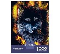 Puzzle Da 1000 Pezzi Per Adulti Wolf in Burn Puzzle Per Adolescenti Gioco Rompicapo Decorazione Per La Casa È Ideale Come Regalo 52x38cm/1000pcs