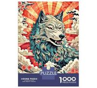 Puzzle Da 1000 Pezzi Per Adulti Wolf Japan Wave Retro Puzzle Per Adulti Giocattolo Decorazione Da Parete Difficile Regalo Di Compleanno, Regali, 70x50cm/1000pcs