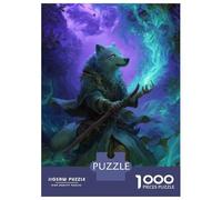 Puzzle Da 1000 Pezzi Per Adulti Wolf Mage Casting Magic Puzzle Per Adulti Giocattoli Fai Da Te Vacanza A Casa Passatempo Sfida Educativa 38x26cm/1000pcs