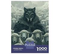 Puzzle Da 1000 Pezzi Per Adulti Wolf Mask Sheep Leader Puzzle Per Adolescenti Gioco Rompicapo Decorazione Per La Casa È Ideale Come Regalo 38x26cm/1000pcs