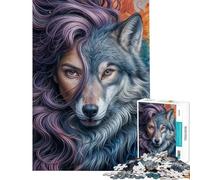 Puzzle da 1000 pezzi per adulti Wolven Duality Puzzle da 1000 pezzi Decorazione per la casa Giocattolo Assemblaggio Modello Gioco stimolante Regalo (38x52cm)