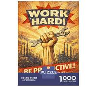 Puzzle Da 1000 Pezzi Per Adulti Work Hard Be Productive Puzzle Per Adolescenti Gioco Per Famiglie Migliora La Memoria Difficile E Stimolante 70x50cm/1000pcs