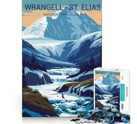 Puzzle da 1000 pezzi per adulti Wrangell St Elias Exact Cut Art Gioco creativo per stimolare la mente Gioco ricreativo Divertente Regalo di compleanno (38x52cm)