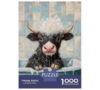 Puzzle Da 1000 Pezzi Per Adulti Yak in A Bath Puzzle Per Adulti Giochi Rilassanti Ma Divertenti E Umoristici Difficile E Stimolante 38x26cm/1000pcs