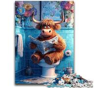 Puzzle da 1000 pezzi per adulti, Yak in The Toilet, puzzle per adulti, regalo divertente e attività per la casa, giocattolo per i giorni di pioggia (38x26cm)