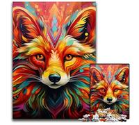 Puzzle da 1000 pezzi per adulti Yellow Fox Puzzle impossibili per adulti Perfetto come regalo di compleanno, Natale e Halloween 50x75CM/19,68x29,52 pollici