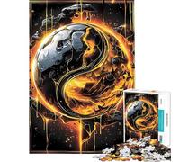 Puzzle da 1000 pezzi per adulti Yin e Yang Kintsugi gioco di puzzle manuale per adulti assemblaggio del modello regalo di compleanno (dimensioni 38x26cm)