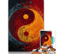 Puzzle da 1000 pezzi per adulti Yin e Yang Tai Chi, aiuta il cervello a esercitare i giocattoli avvincenti per coltivare la pazienza, decorazione perfetta 50x75cm