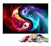 Puzzle da 1000 pezzi per adulti Yin e Yang Taiji Puzzle Decorazione da parete Regalo di compleanno Arte murale (dimensioni 38x26 cm)