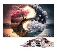 Puzzle da 1000 pezzi per adulti Yin e Yang Taiji Puzzle Giochi educativi Regali di Natale e compleanno per adolescenti dai 14 anni in su (dimensioni 38x26 cm)