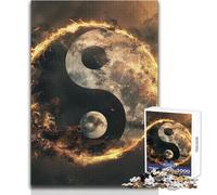 Puzzle da 1000 pezzi per adulti Yin Yang Simbolo della pace Gioco per famiglie sfida difficile Adatto a bambini dai 14 anni in su (dimensioni 50x75cm)