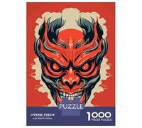Puzzle Da 1000 Pezzi Per Adulti Yokai Oni Japanese Mask Puzzle Gioco Rompicapo Regalo Per Donne Difficile E Stimolante 52x38cm/1000pcs