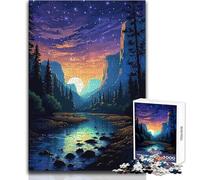 Puzzle da 1000 pezzi per adulti Yosemite Vibe Pixel Art Giocattoli Giochi educativi Migliora la memoria Opera d'arte Regalo Dimensioni 50x75cm